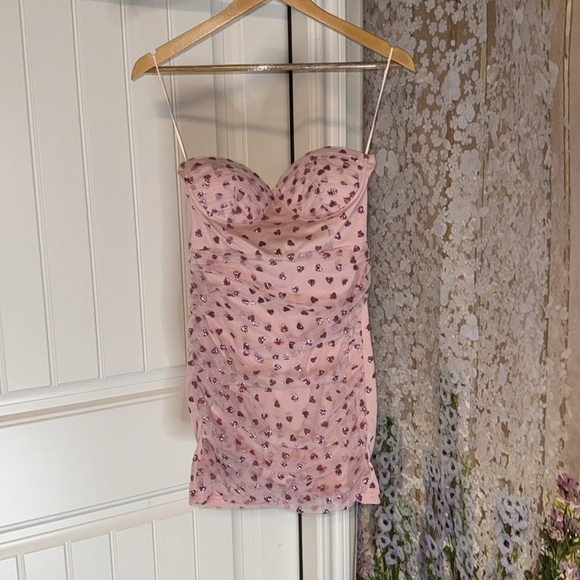 superdown Fifi Mesh Mini Dress in Pink - Picture 6 of 8